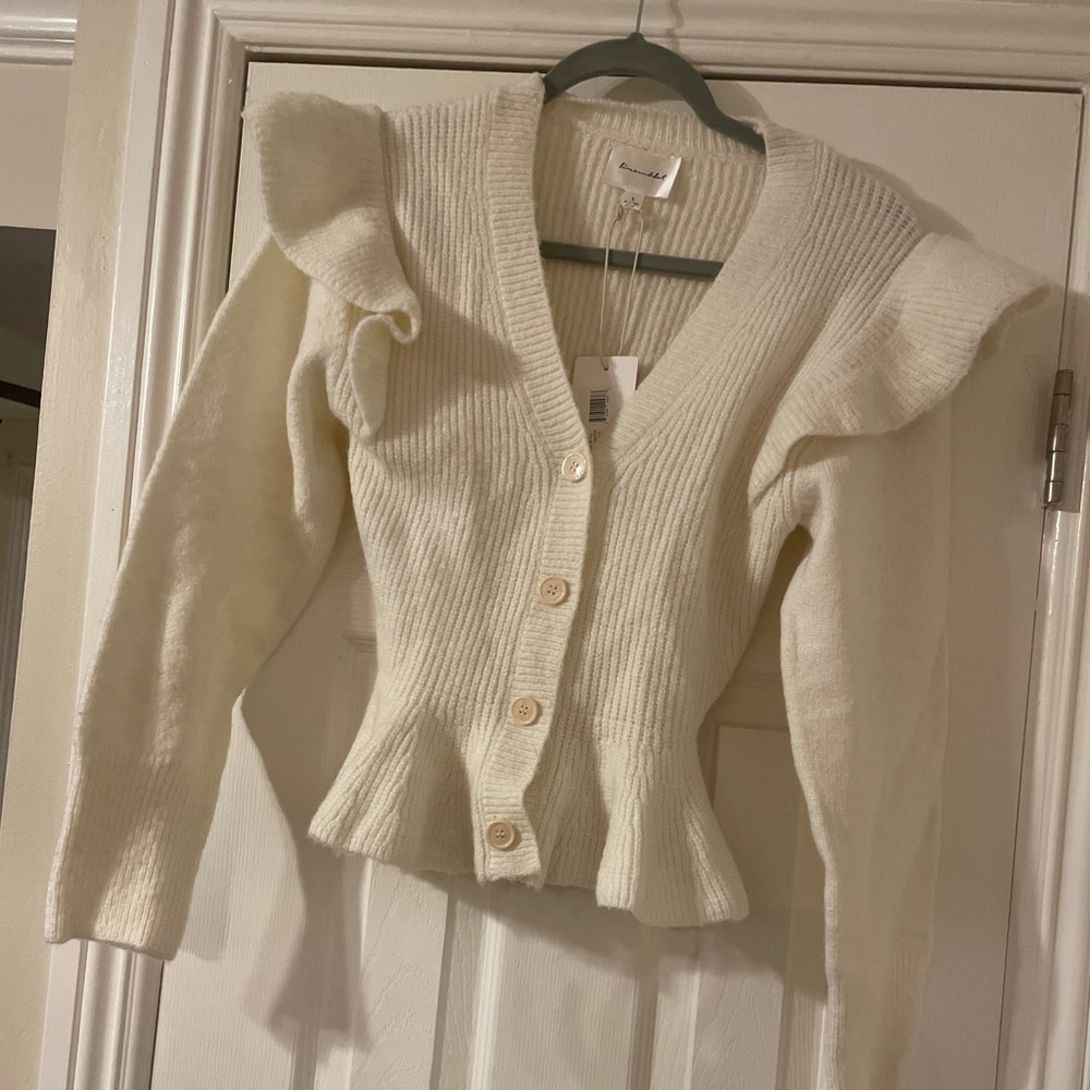 New with tags line and dot cardigan